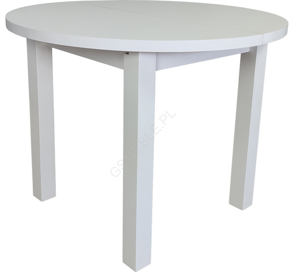 Stół okrągły rozkładany biały (1)