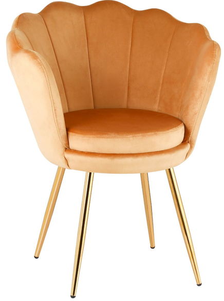 Nowoczesne krzesło Shell velvet (1)